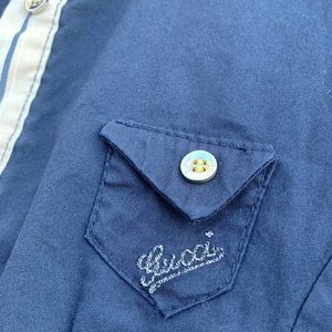 Gucci button down shirt boys 7/8